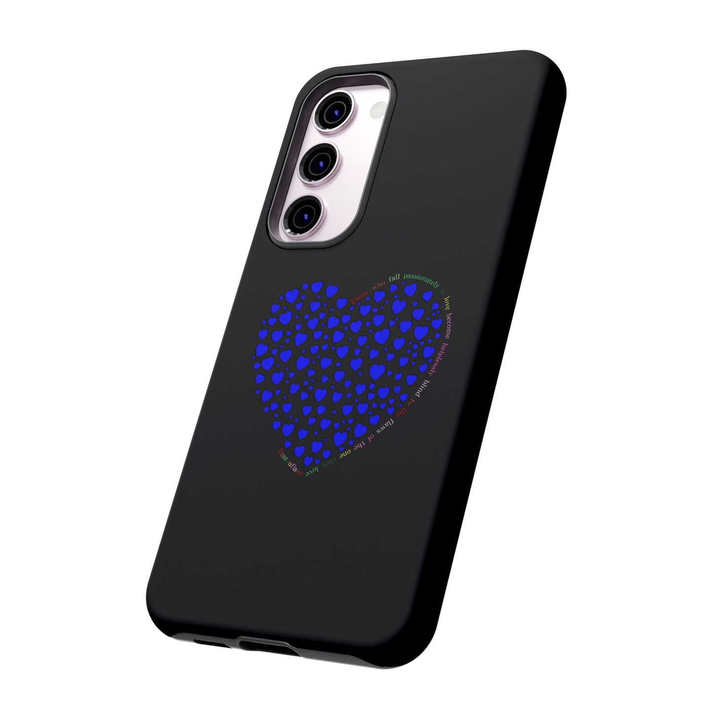 Fundas de corazón azul para teléfonos iPhone, Galaxy, Google Pixel (54 tipos)