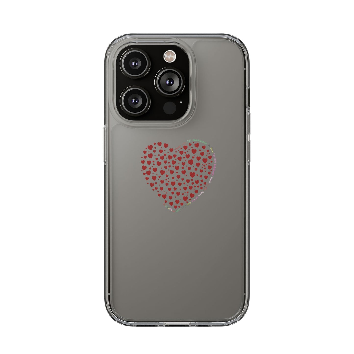 Red Heart Clear Phone Case