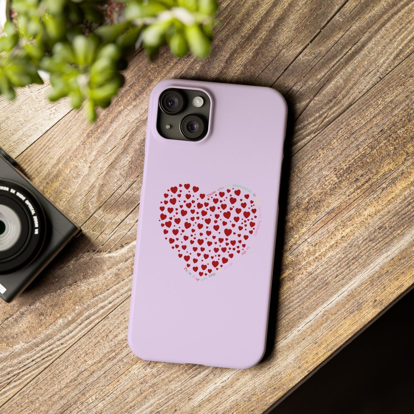 Funda delgada Red Heart para iPhone