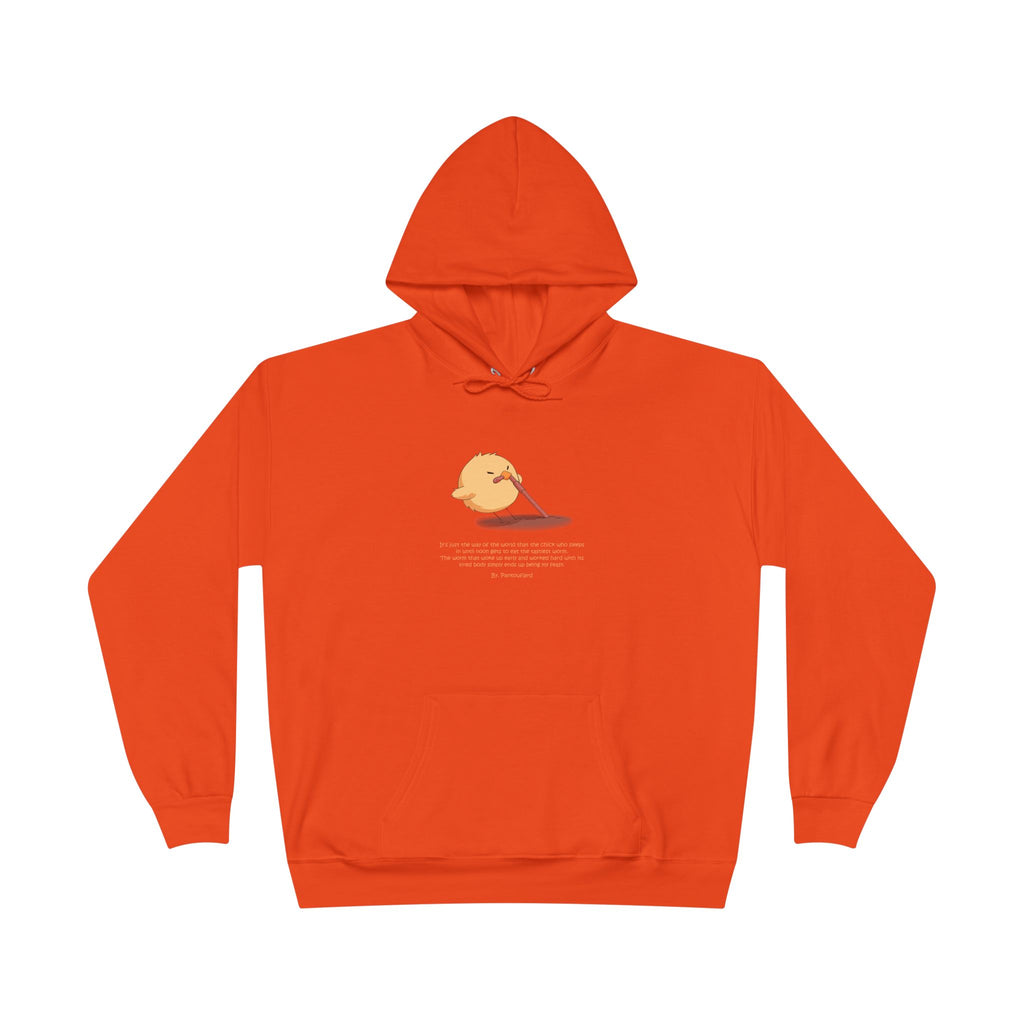 Unisex Light Blue Pantouflard Chick Cotton Blend Pullover Hoodie