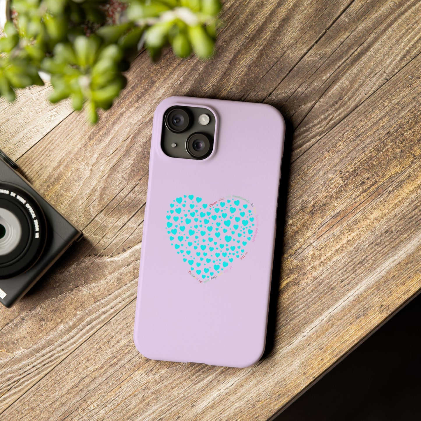Funda delgada Mint Heart para iPhone