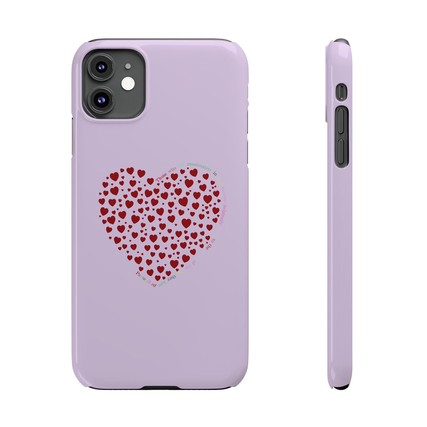 Funda delgada Red Heart para iPhone