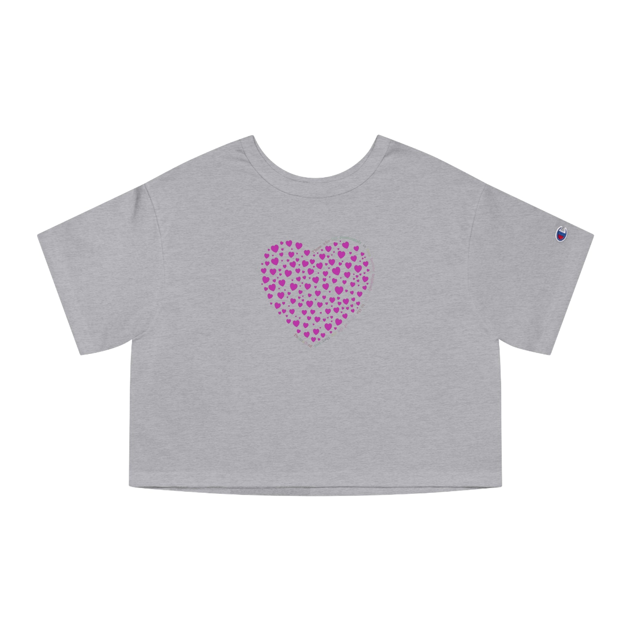 Camiseta corta sencilla Champion® (Corazón rosa)