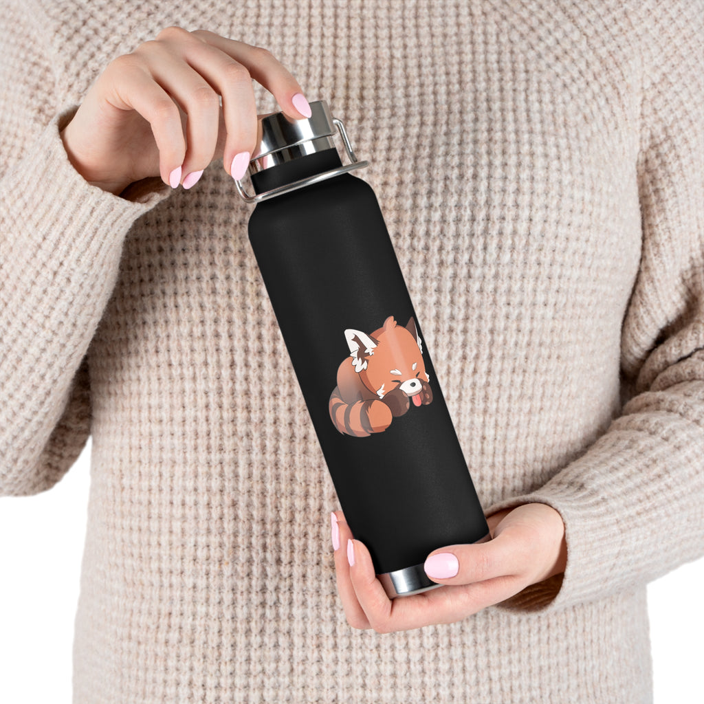 Orange Cute Sleeping Red Panda 22oz Copper Vacuum Insulated Bottle