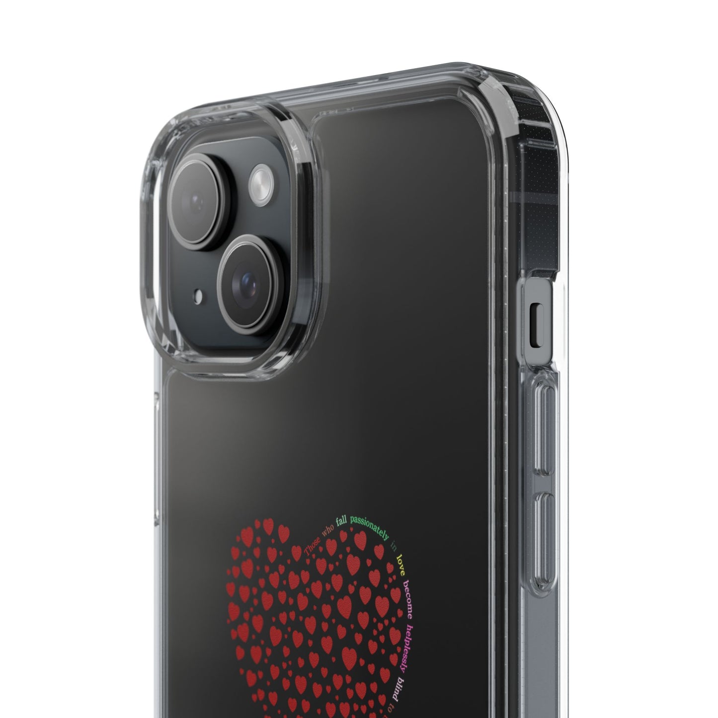 Red Heart Clear Phone Case