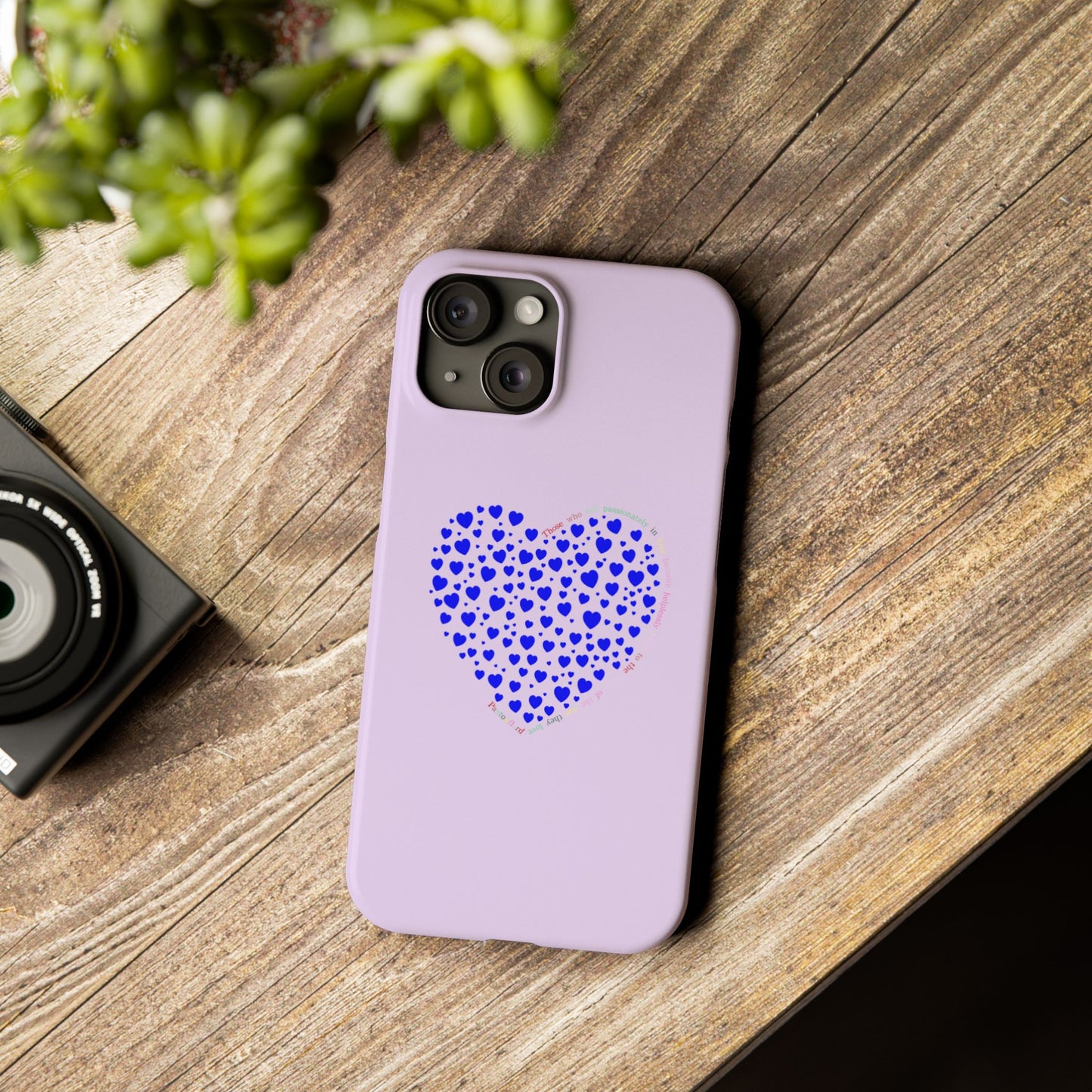 Funda delgada para iPhone Blue Heart