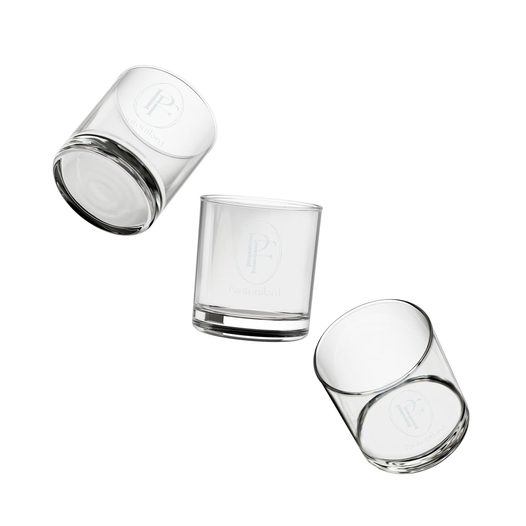 Clear Pantouflard Elegant Monogram Engraved Whiskey Glass, 10.5oz