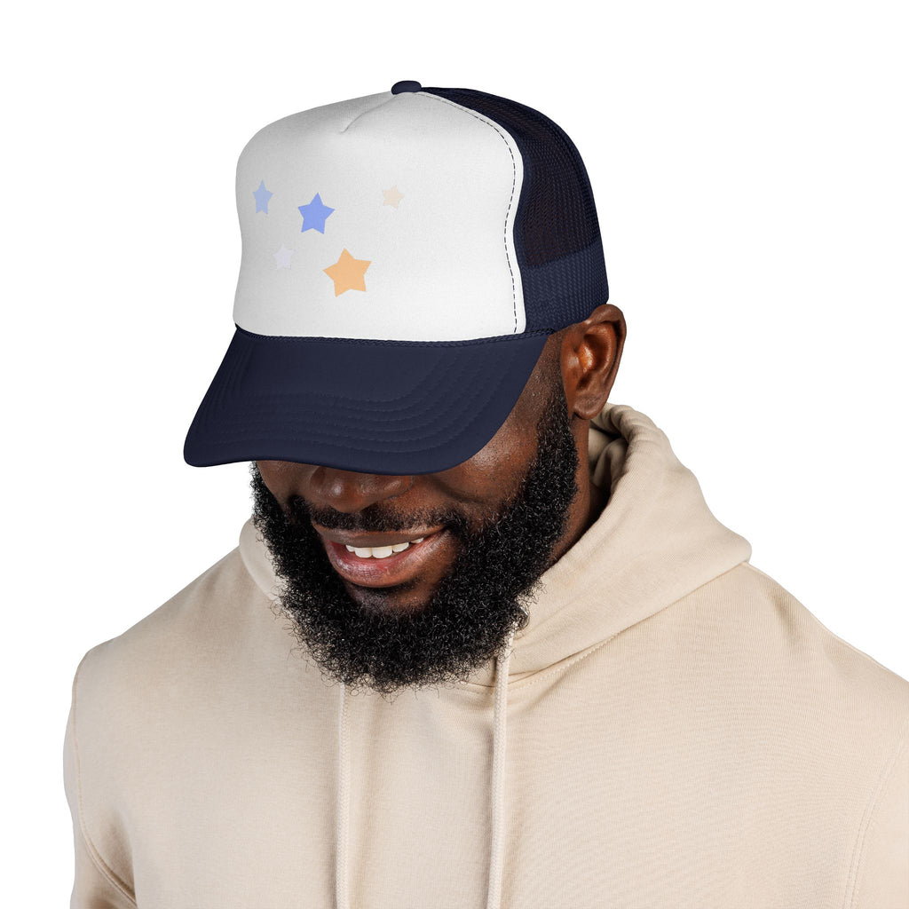 Unisex Cassiopeia Star Print Polyester Trucker Cap