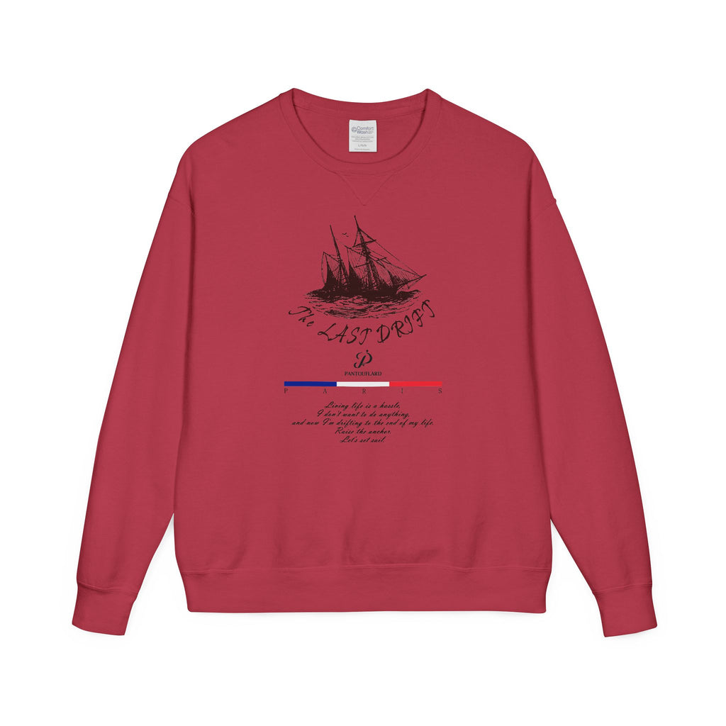 Old Money Nautical Heritage Crewneck - The Last Drift I (Paris Aesthetic Garment-Dyed Sweatshirt)