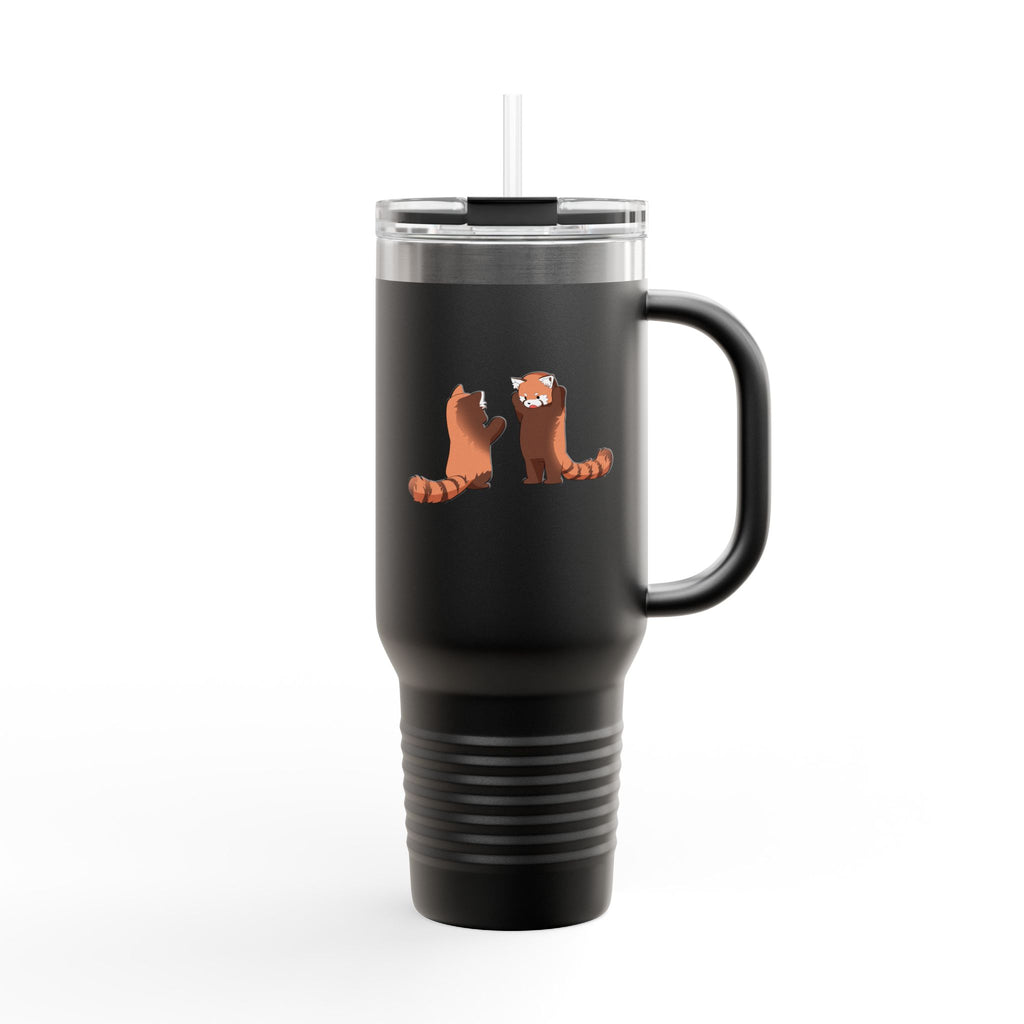 Olive Green Cute Standing Red Pandas 40oz Stainless Steel Insulated Travel Mug