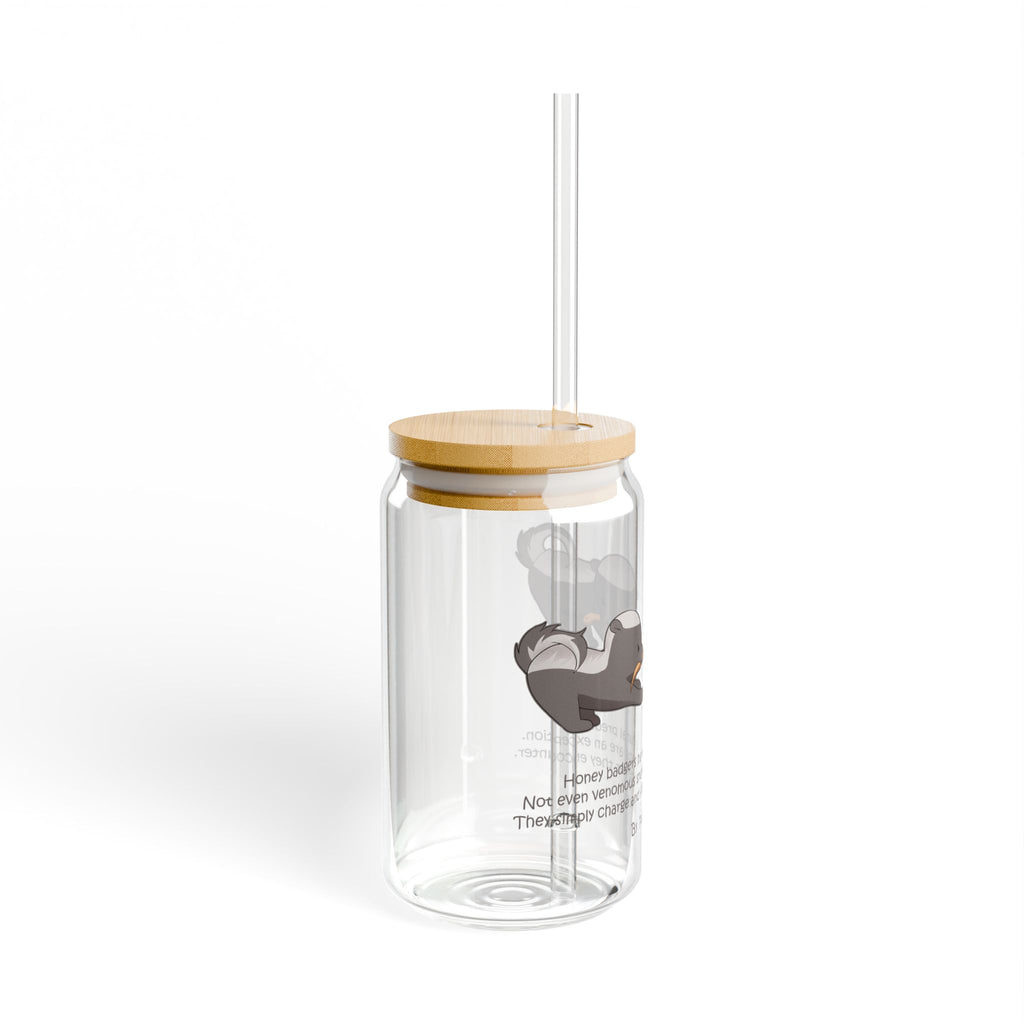 Clear Pantouflard Fearless Honey Badger Tempered Glass Sipper