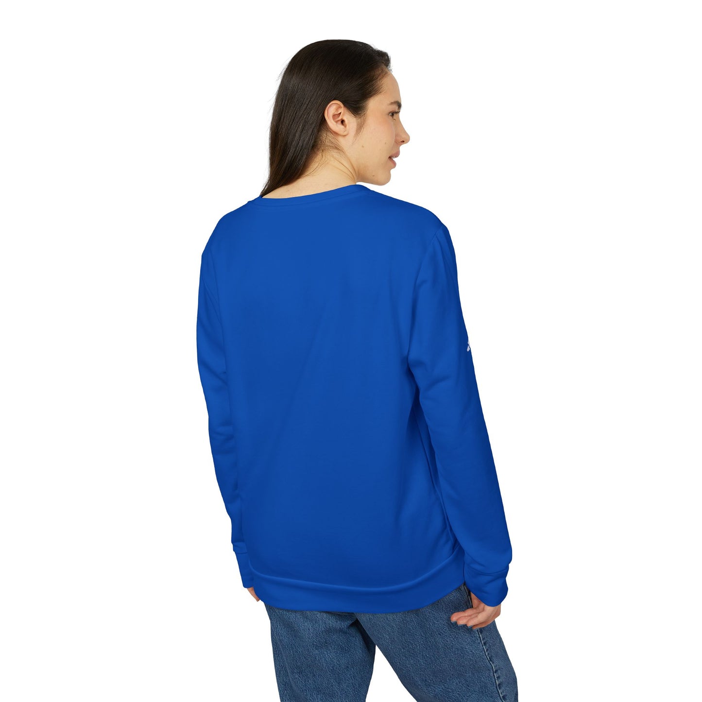 Adidas Unisex  Crewneck Sweatshirt with Blue Heart Design