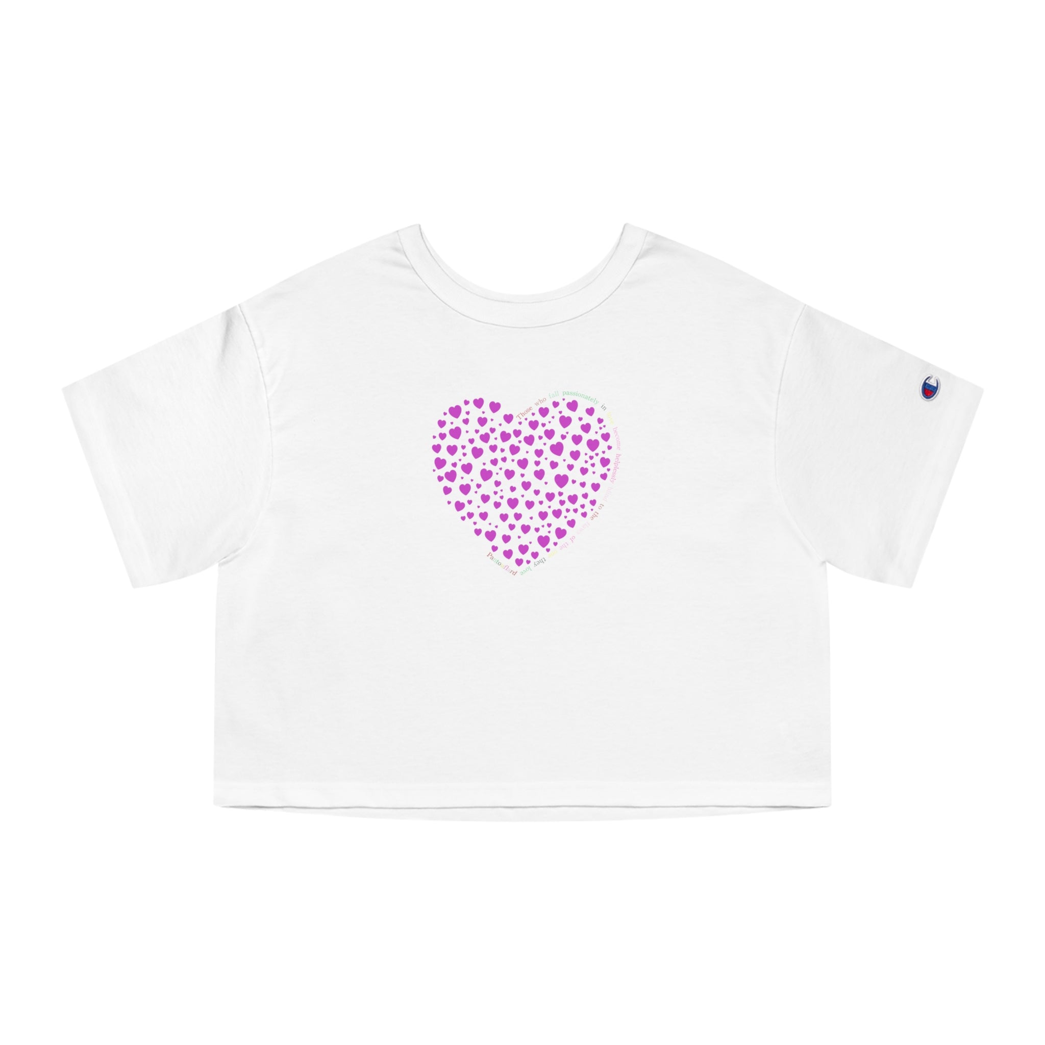 Champion® Simple Cropped T-Shirt (Puderrosa Herz)