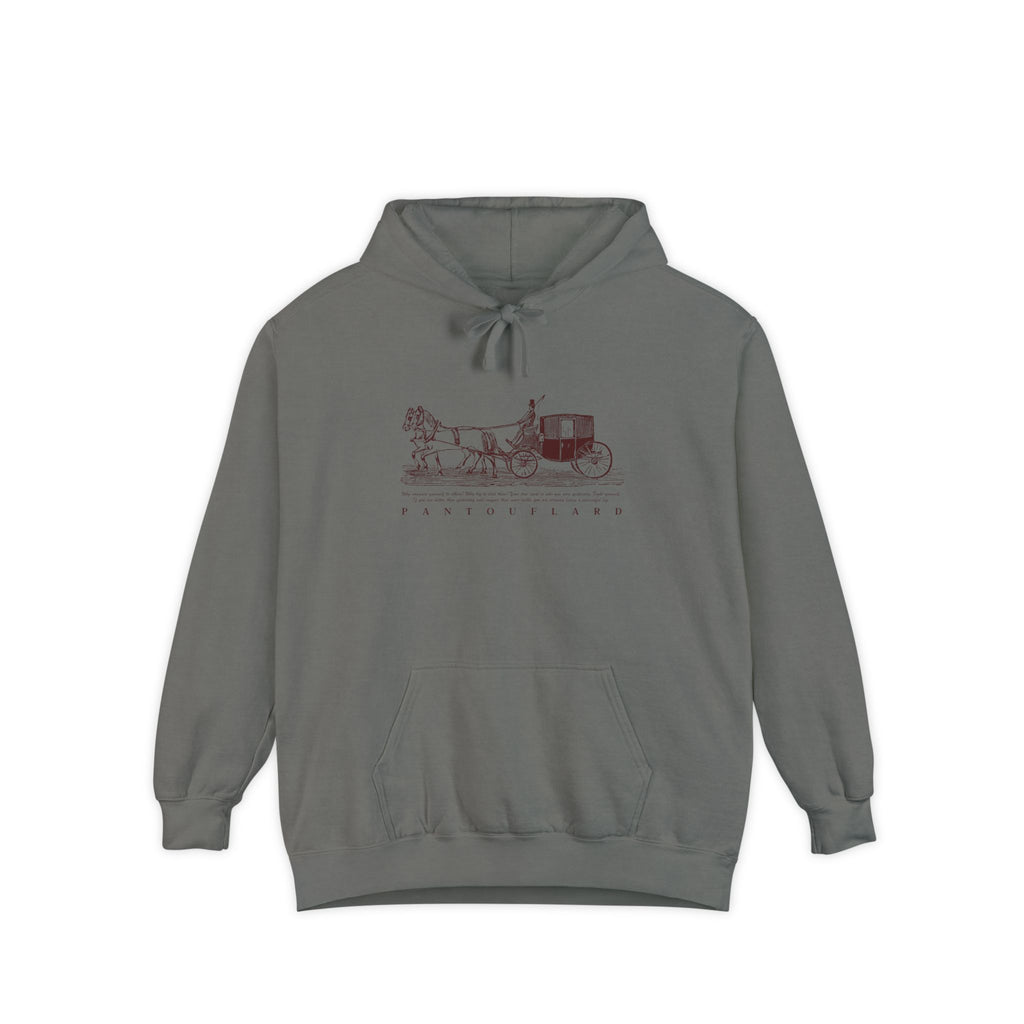 Old Money Equestrian Heritage Hoodie - The Heritage Carriage I (Premium Garment-Dyed Heavyweight Fleece)