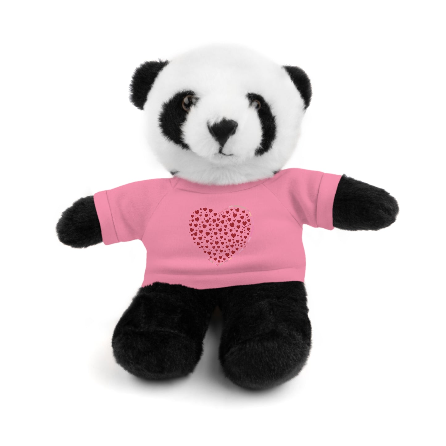 Personalized Stuffed Animal with Red Heart T-Shirt