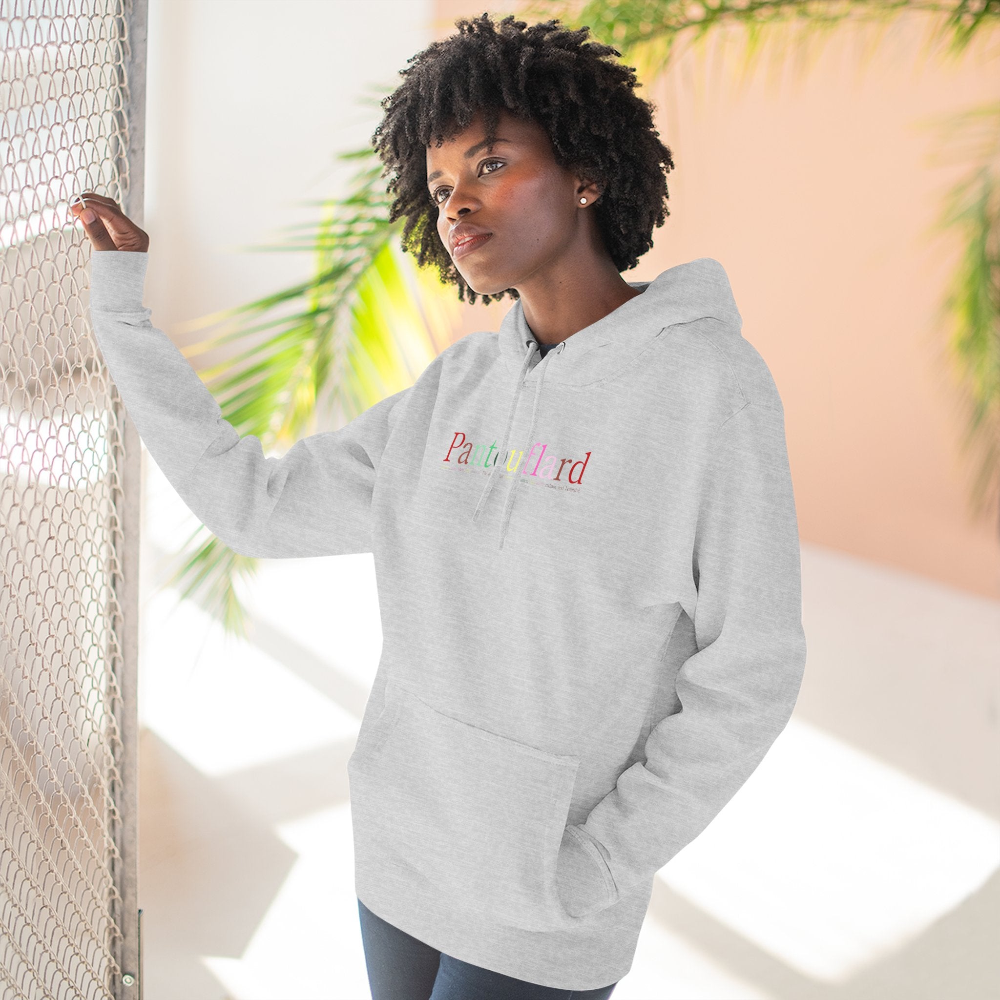 Old Money Aesthetic Premium Hoodie - Pantouflard Colorful Logo (Lane Seven 3-End Fleece)