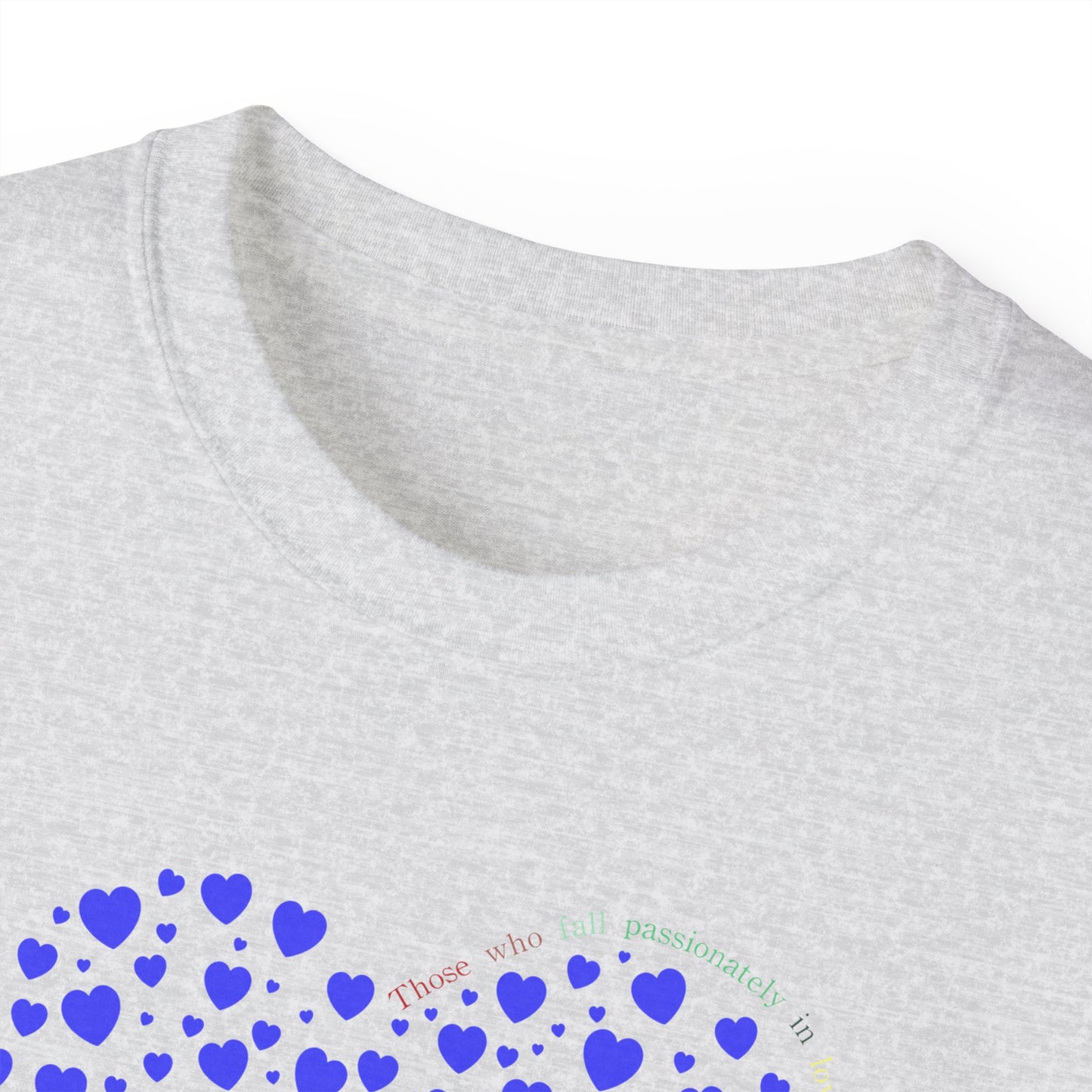 Blue Heart Unisex short sleeved T-shirt