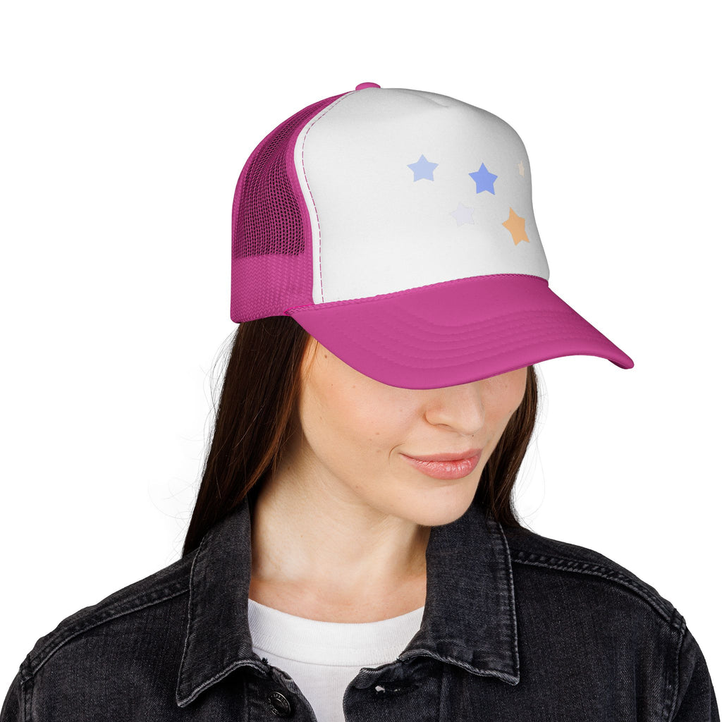 Unisex Cassiopeia Star Print Polyester Trucker Cap