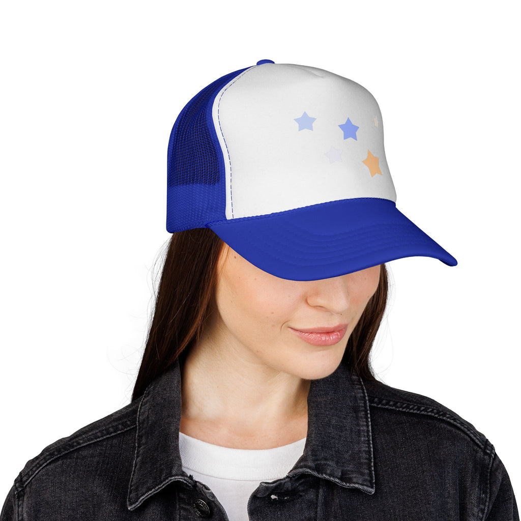 Unisex Cassiopeia Star Print Polyester Trucker Cap