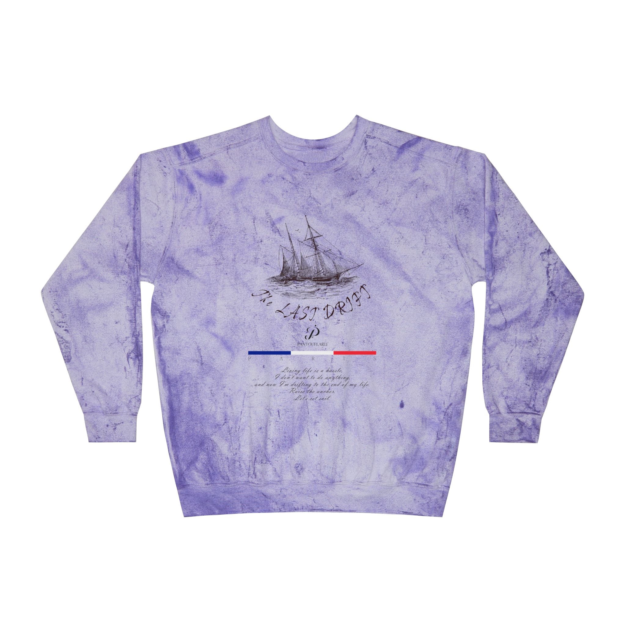 Old Money Nautical Grunge Crewneck - The Last Drift I (Comfort Colors Mineral Wash)