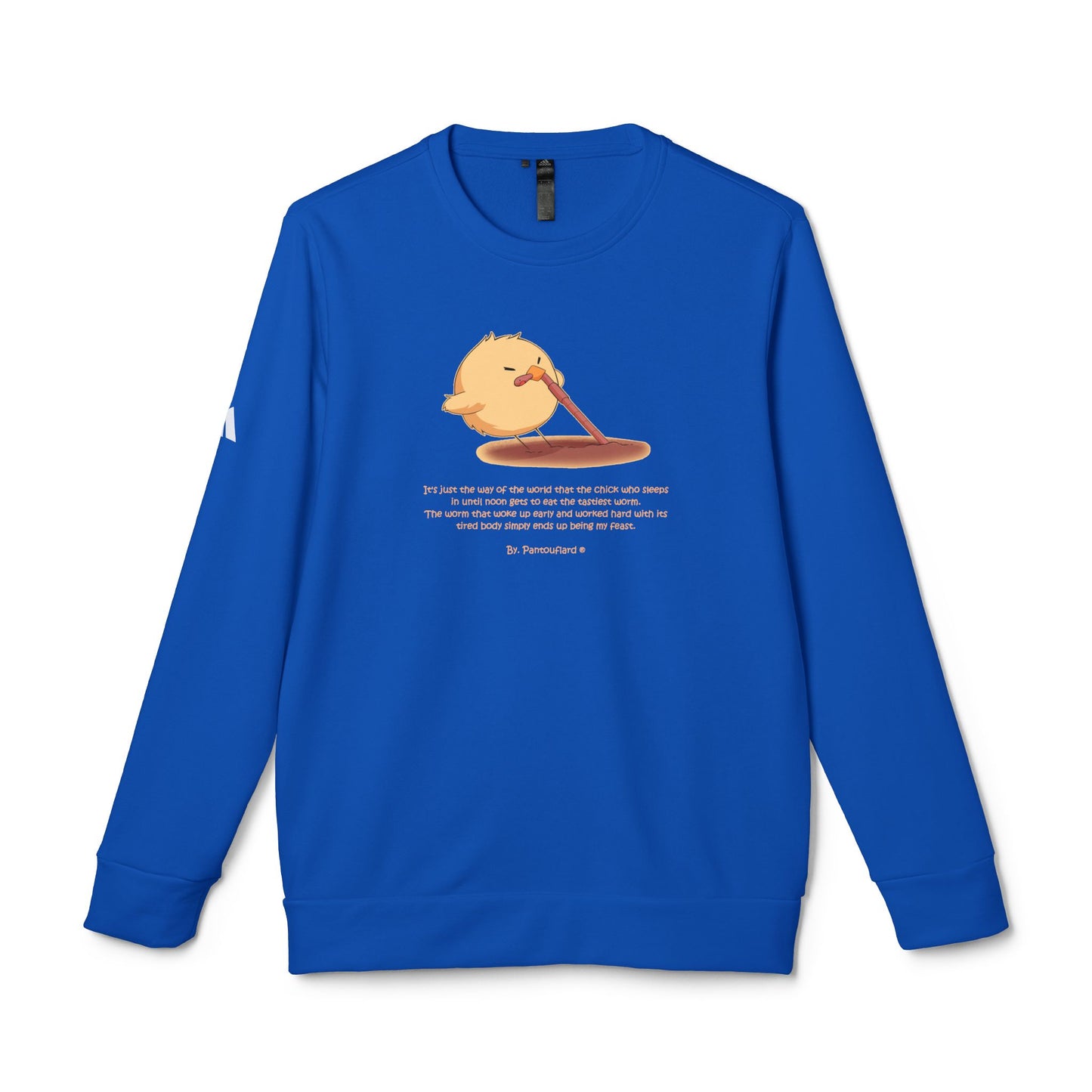 Adidas Cute Chick Cartoon Unisex Fleece Crewneck Sweatshirt