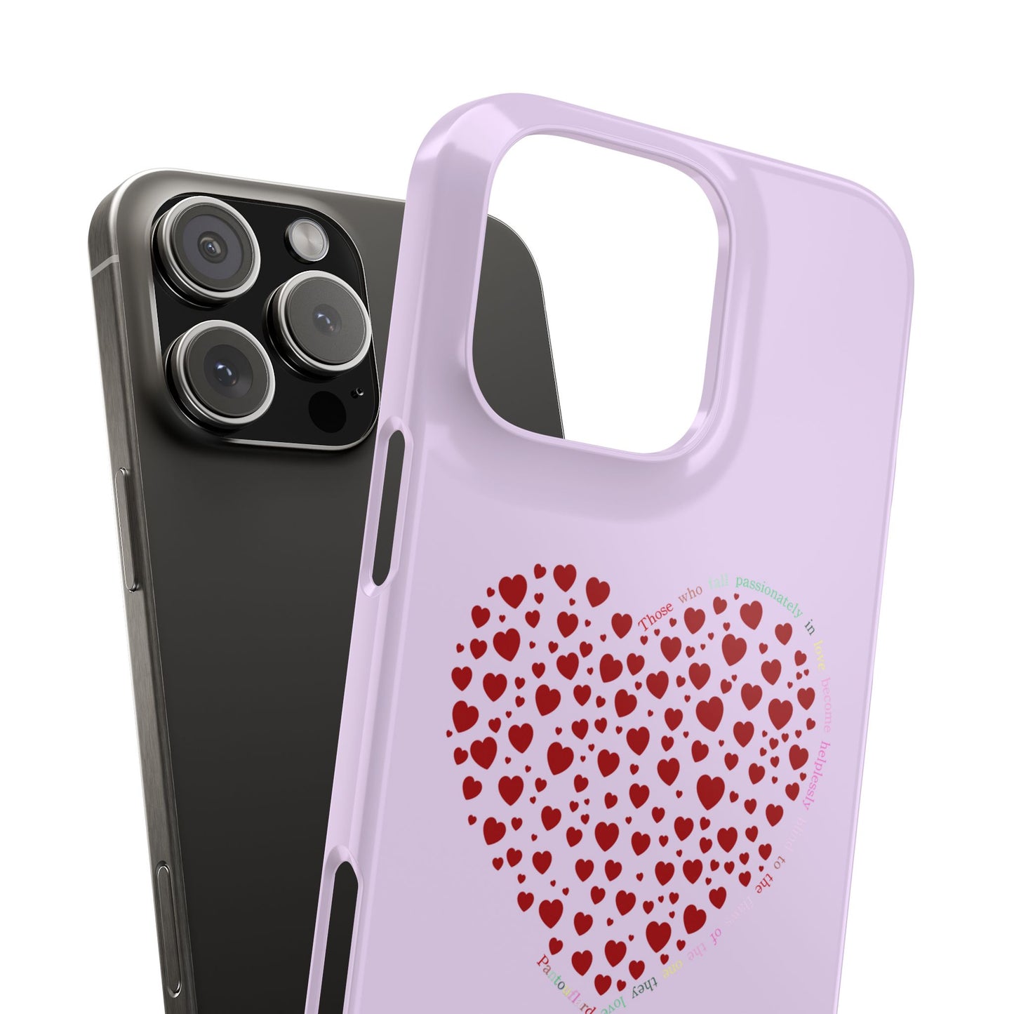 Funda delgada Red Heart para iPhone