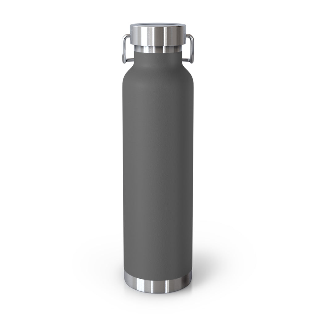 Black Mysterious Black Cat in Bushes 22oz Copper Vacuum Insulated Bottle