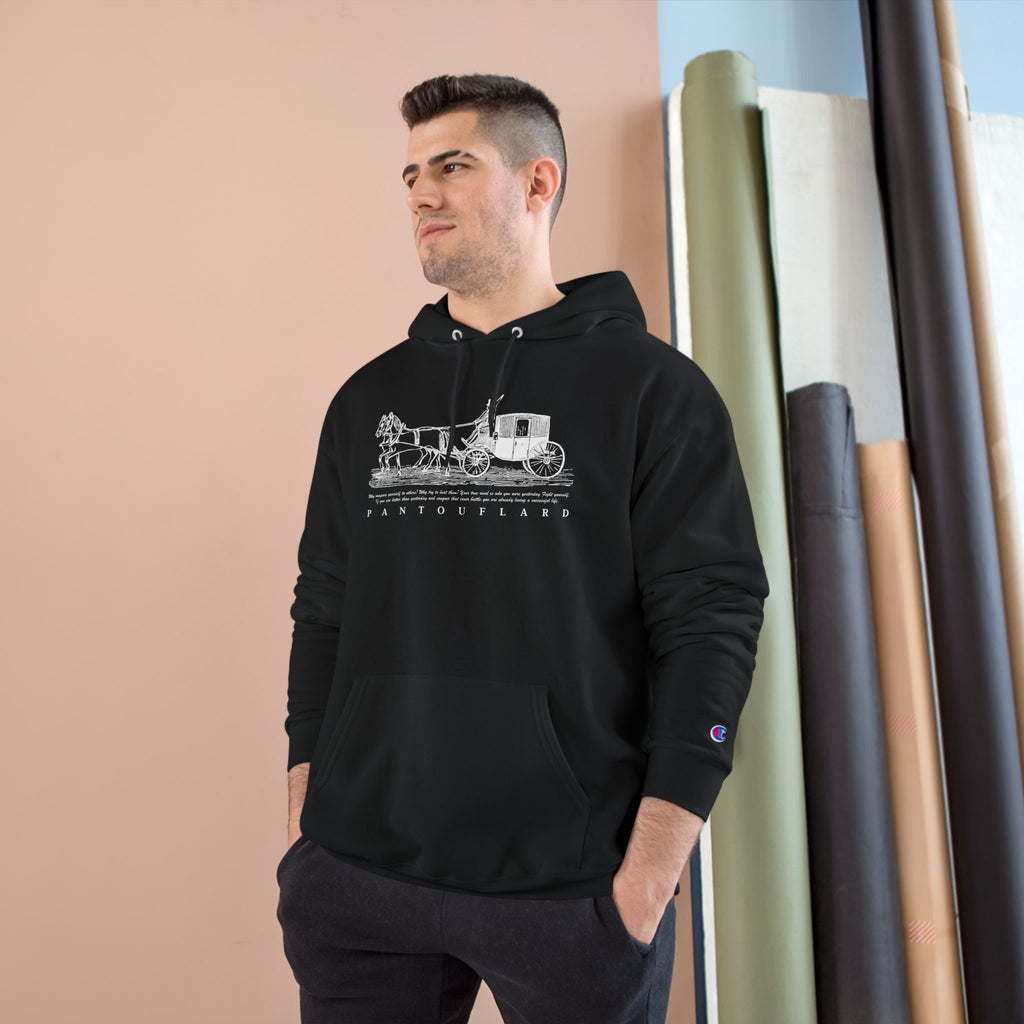 Old Money Equestrian Heritage Hoodie - The Timeless Carriage II (Champion Authentic Eco-Fleece)