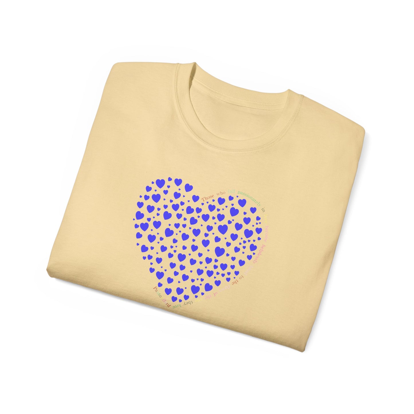 Blue Heart Unisex short sleeved T-shirt