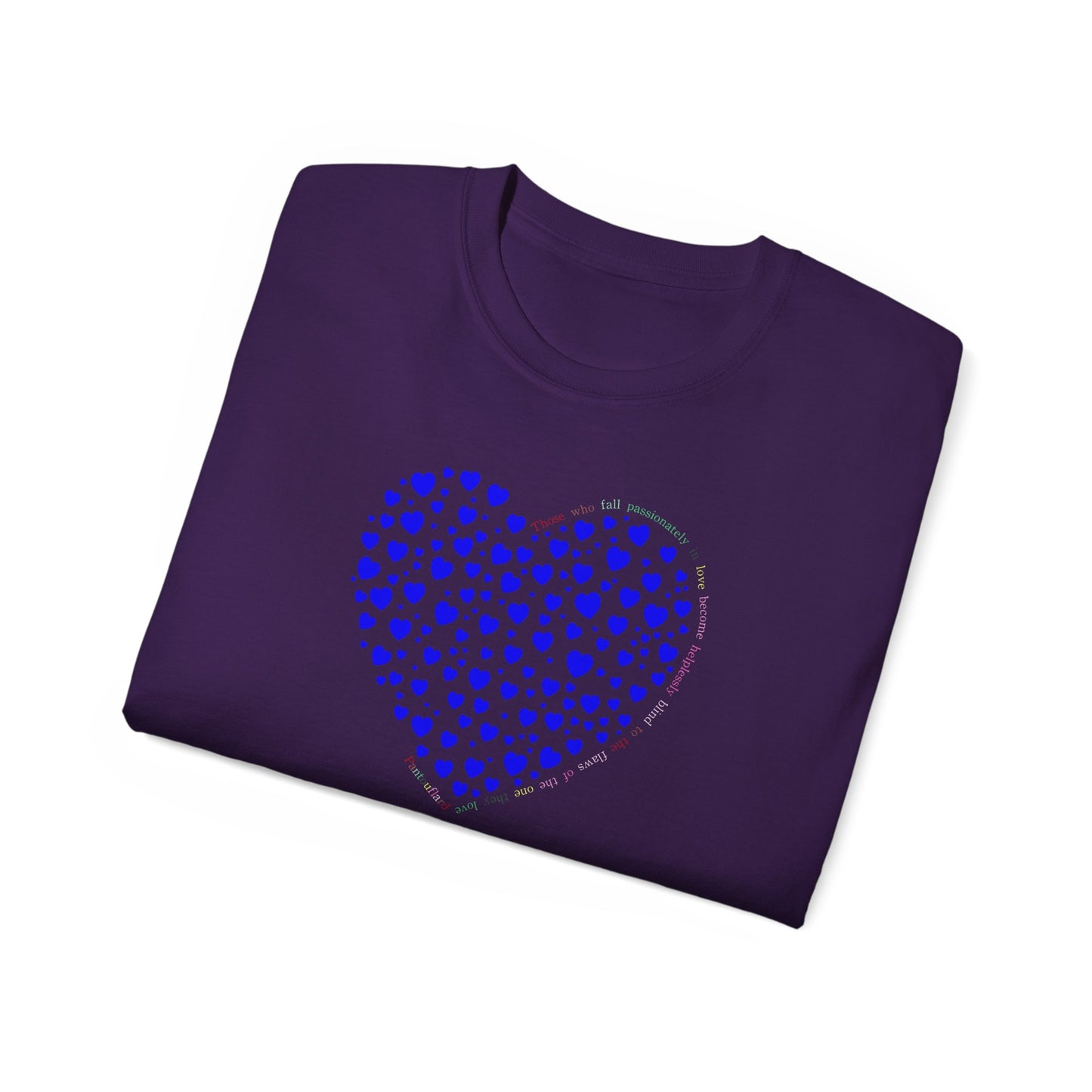Blue Heart Unisex short sleeved T-shirt