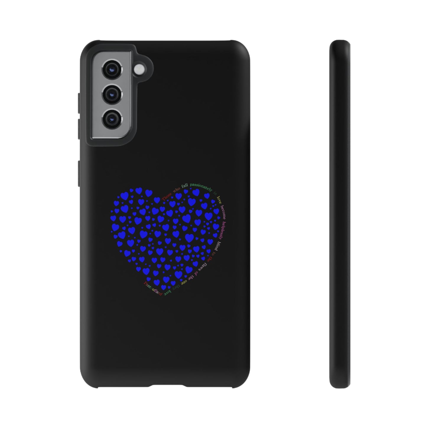 Fundas de corazón azul para teléfonos iPhone, Galaxy, Google Pixel (54 tipos)