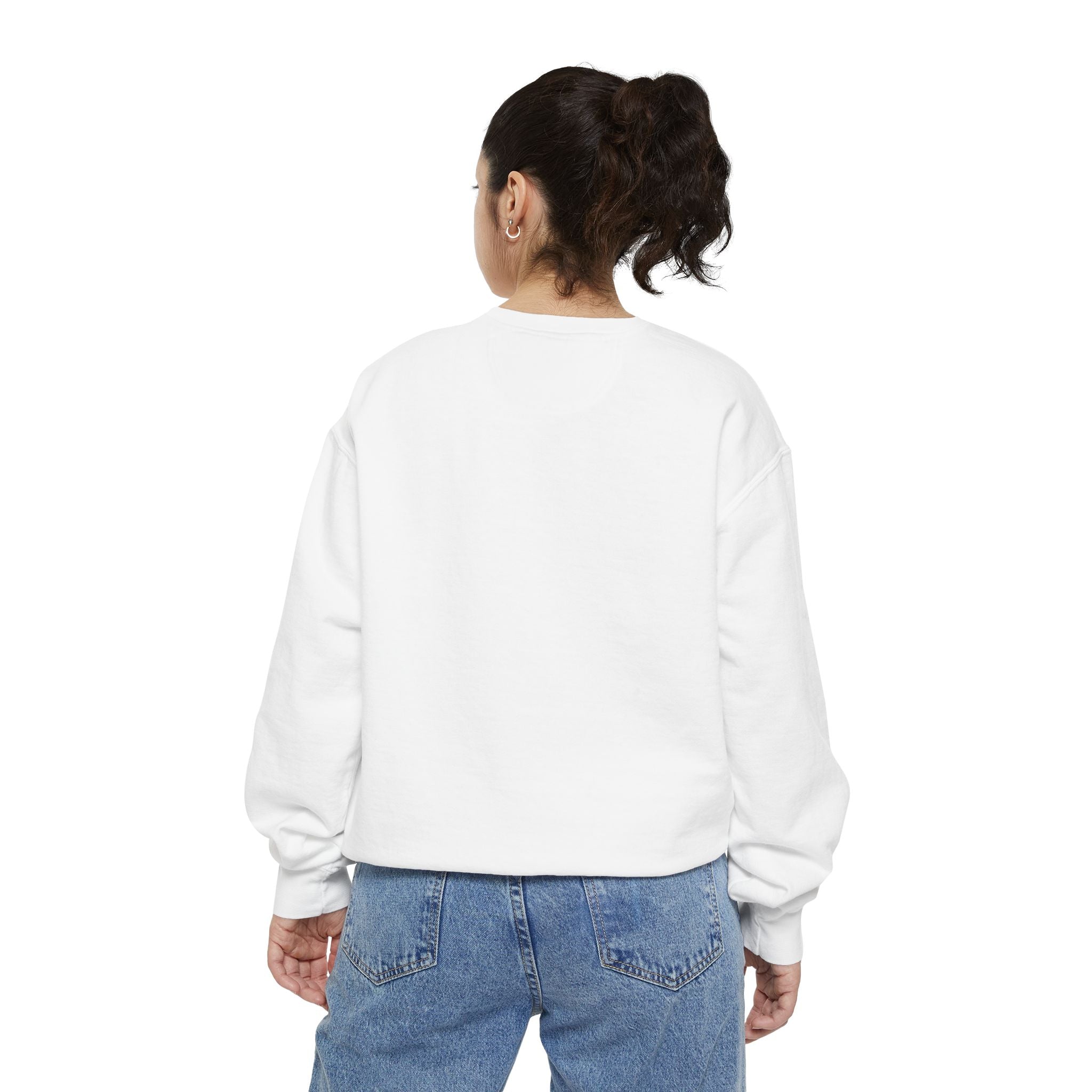 Unisex White Vintage Ship Graphic Cotton Blend Sweatshirt
