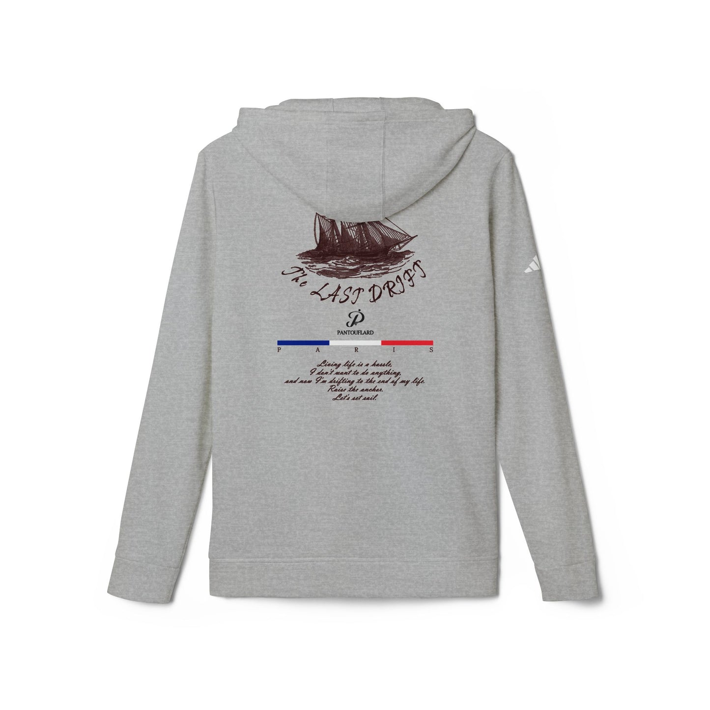 Sudadera con capucha de forro polar unisex Adidas® con diseño náutico, ropa urbana acogedora, conjunto casual, regalo para él/ella, comodidad diaria, ropa deportiva