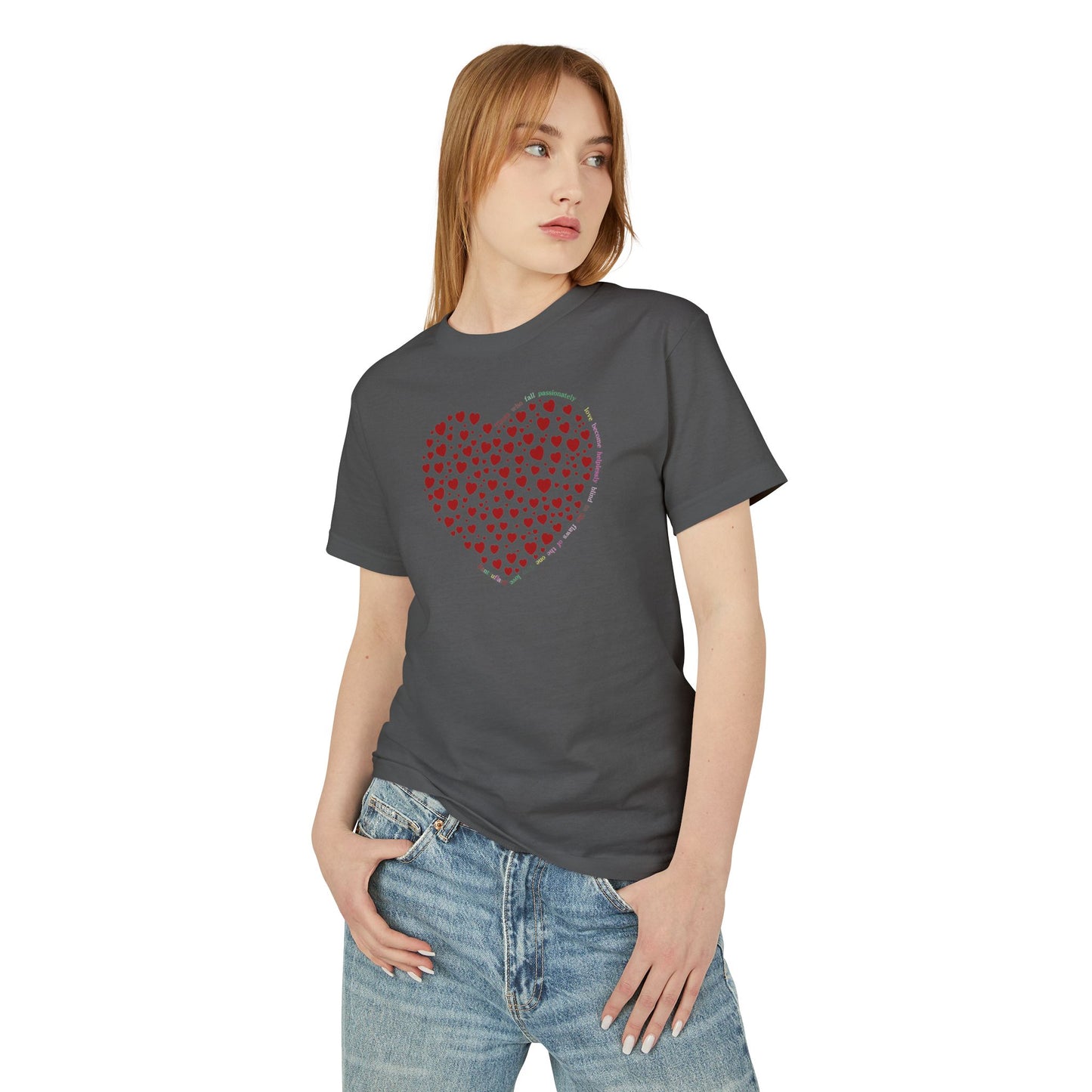 Camiseta de algodón pesada unisex Red Heart