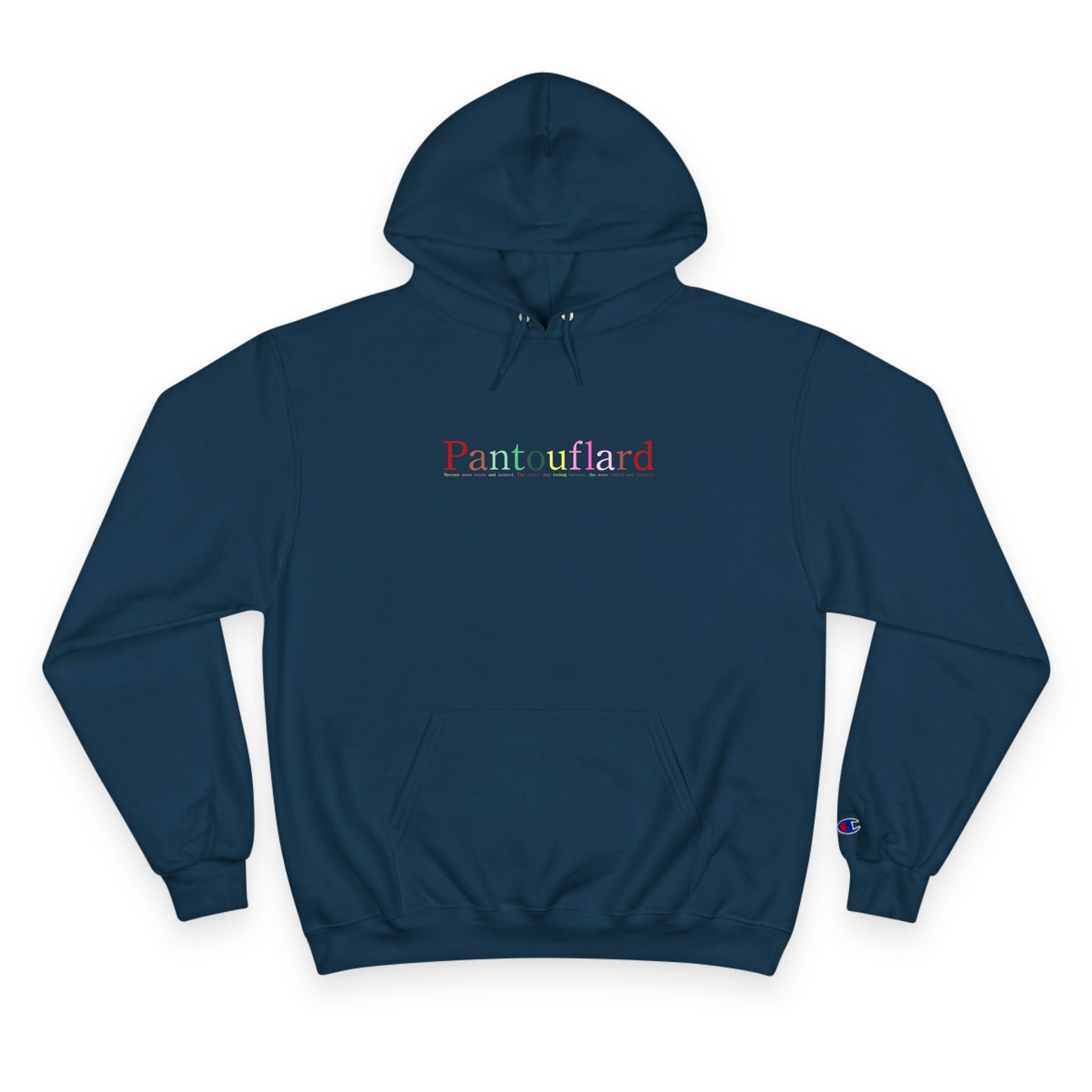 Old Money Aesthetic Champion Hoodie - Pantouflard Pastel Logo (Premium Powerblend Fleece)