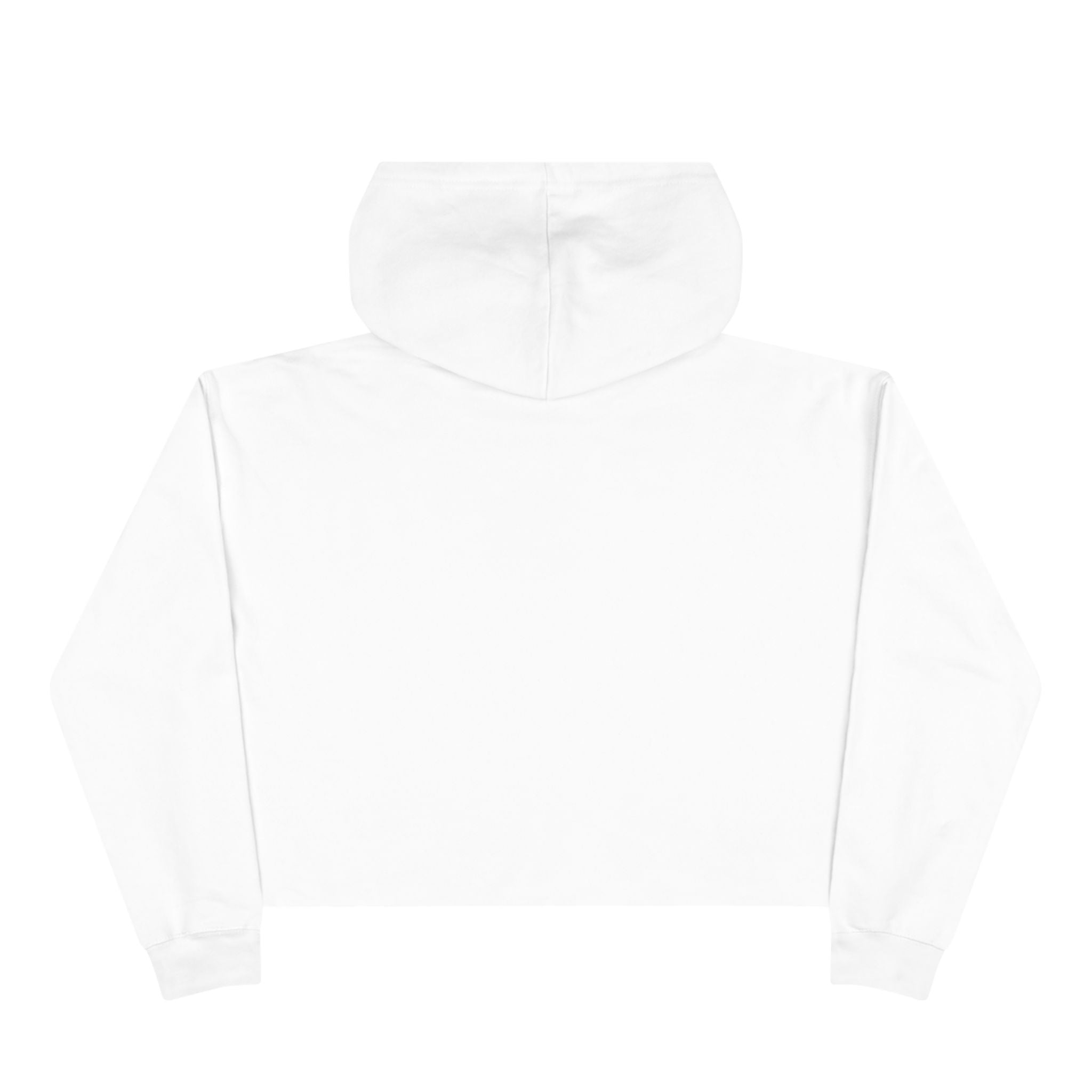 Women's Peach Floral Butterfly Spring Quote Cotton Blend Crop Hoodie