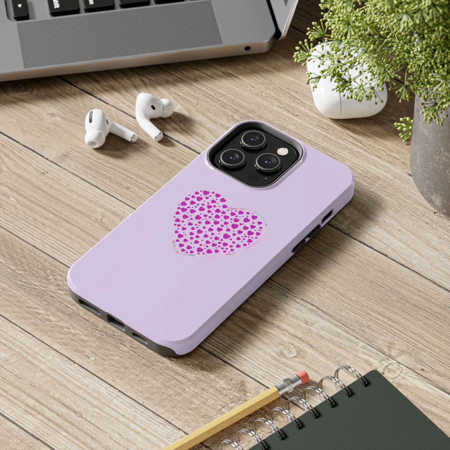 Pink Heart Design Tough iPhone Cases