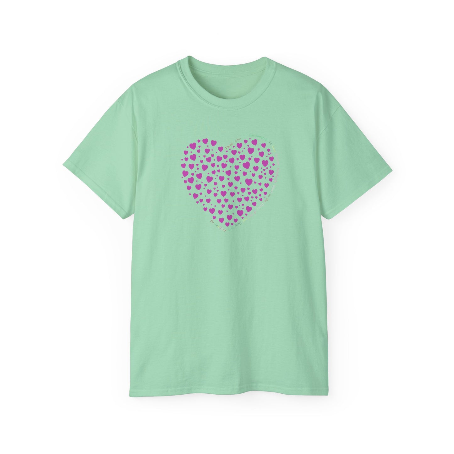 Pink Heart Unisex short sleeved T-shirt