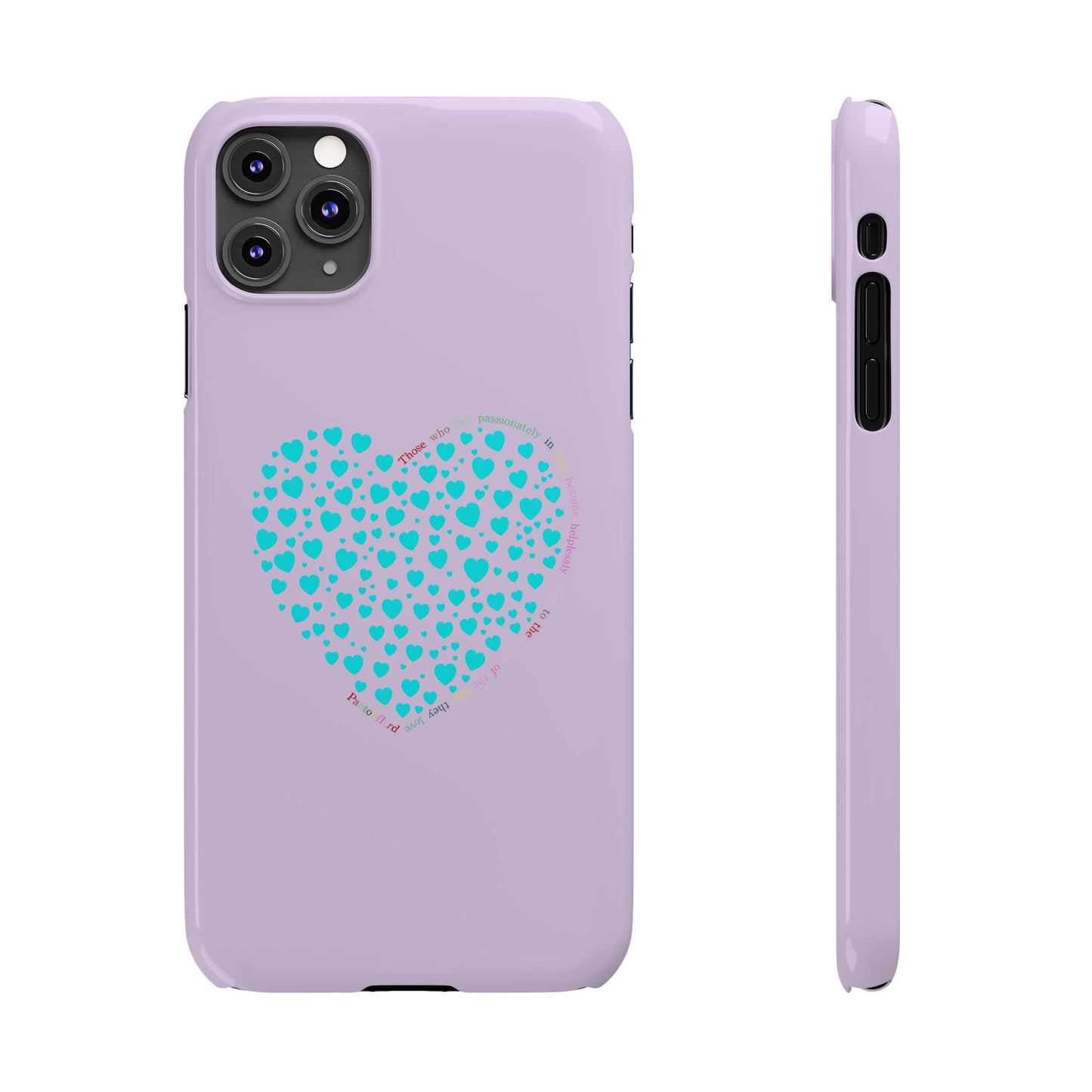 Funda delgada Mint Heart para iPhone