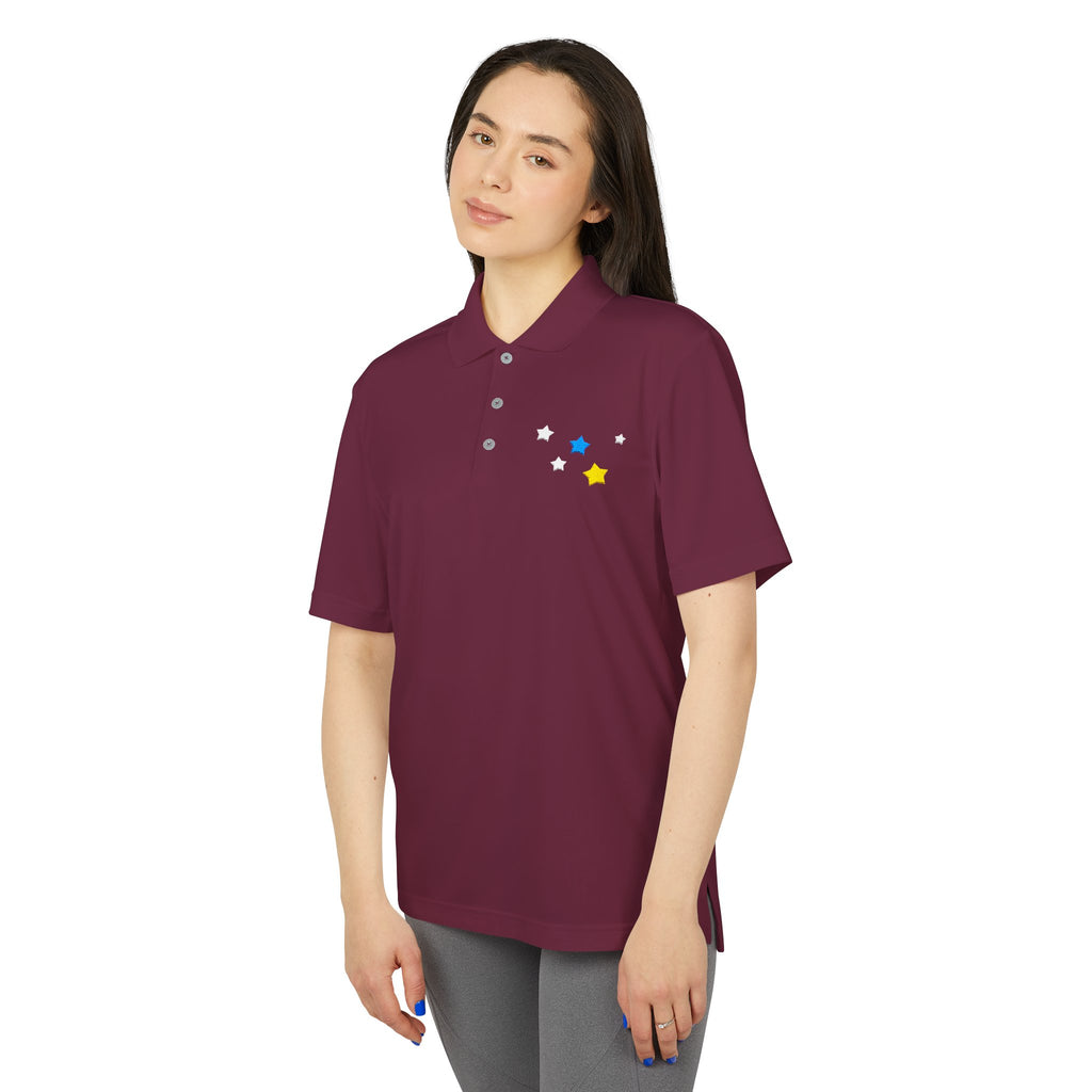 Adidas Unisex Cassiopeia Constellation Embroidered Polo - W-Shape Performance Shirt