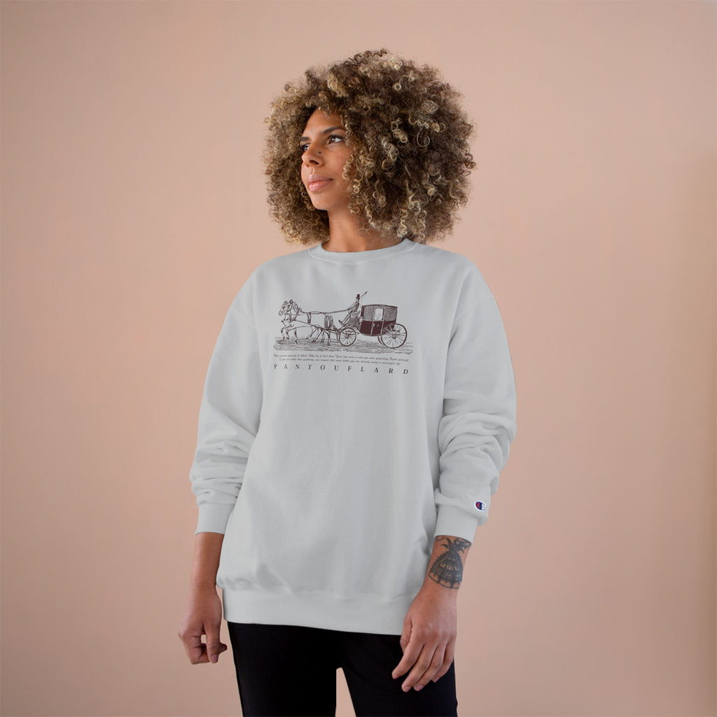 Old Money Equestrian Champion Crewneck - Royal Burgundy Carriage (Authentic Varsity Heritage)