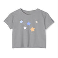 Women's Cassiopeia Constellation Graphic Crop Top - W-Shape Lightweight Festival Shirt