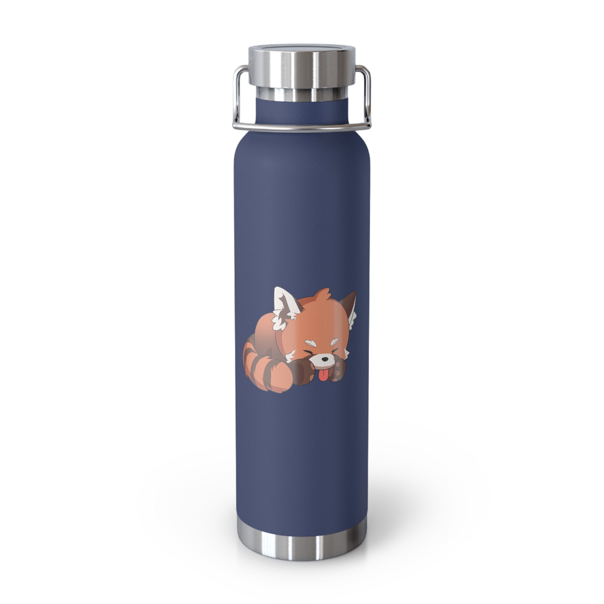 Orange Cute Sleeping Red Panda 22oz Copper Vacuum Insulated Bottle