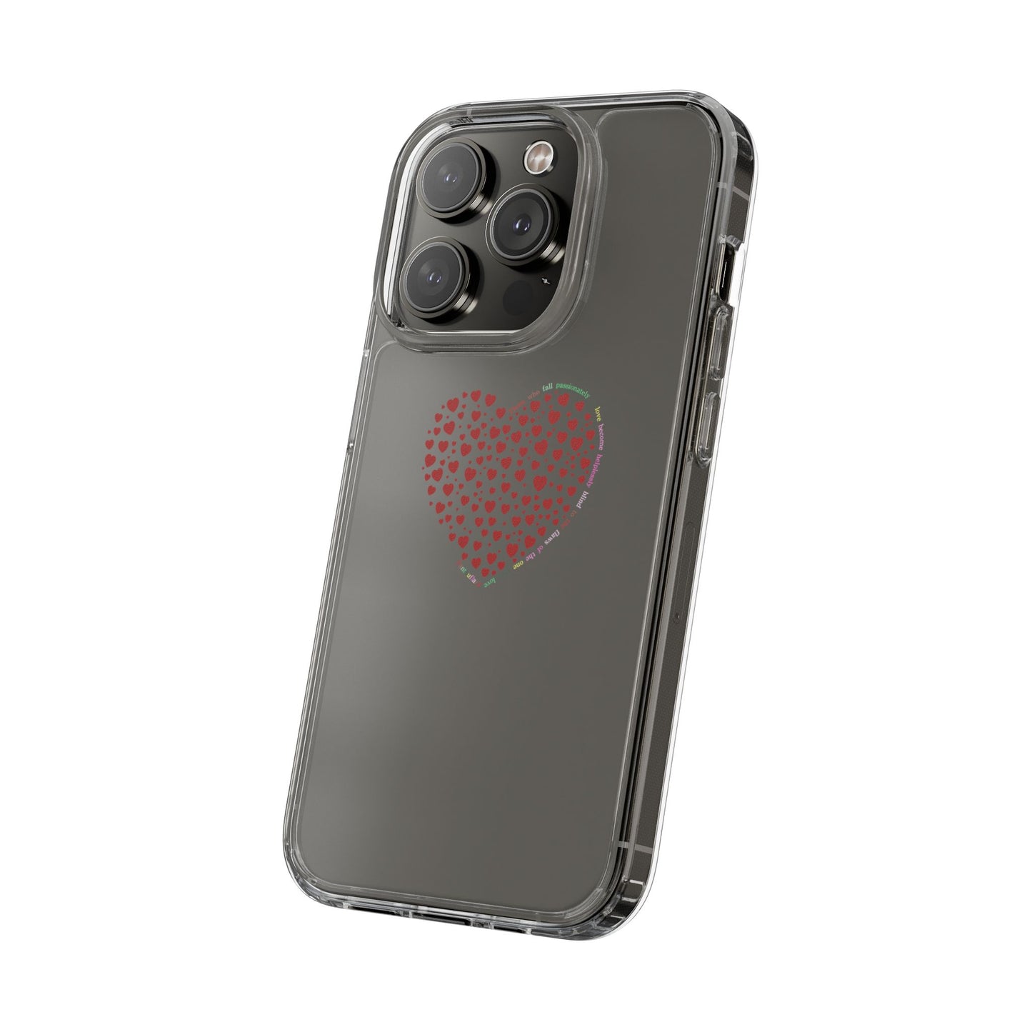Red Heart Clear Phone Case