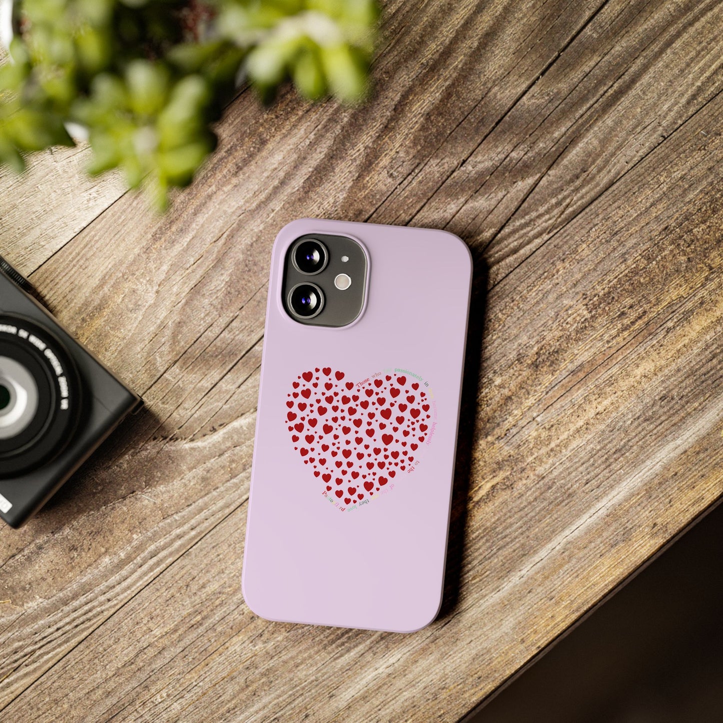 Funda delgada Red Heart para iPhone