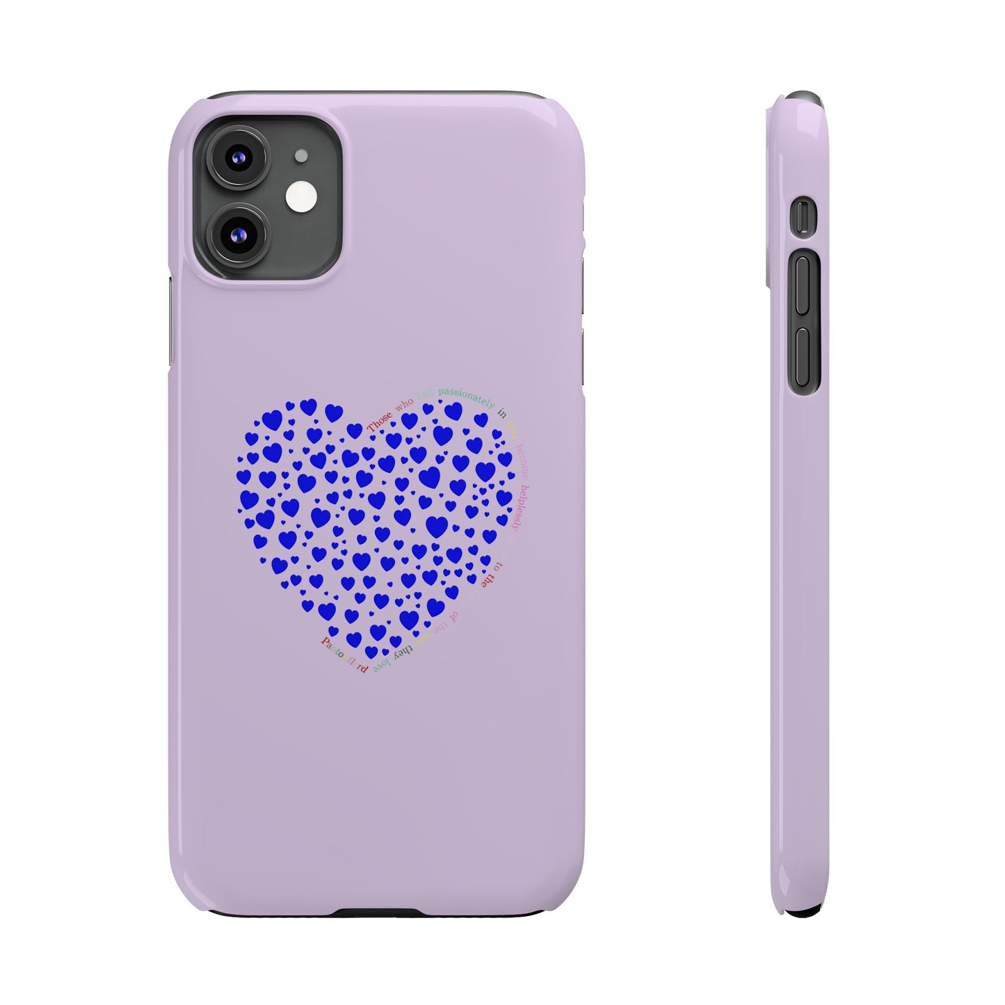 Funda delgada para iPhone Blue Heart