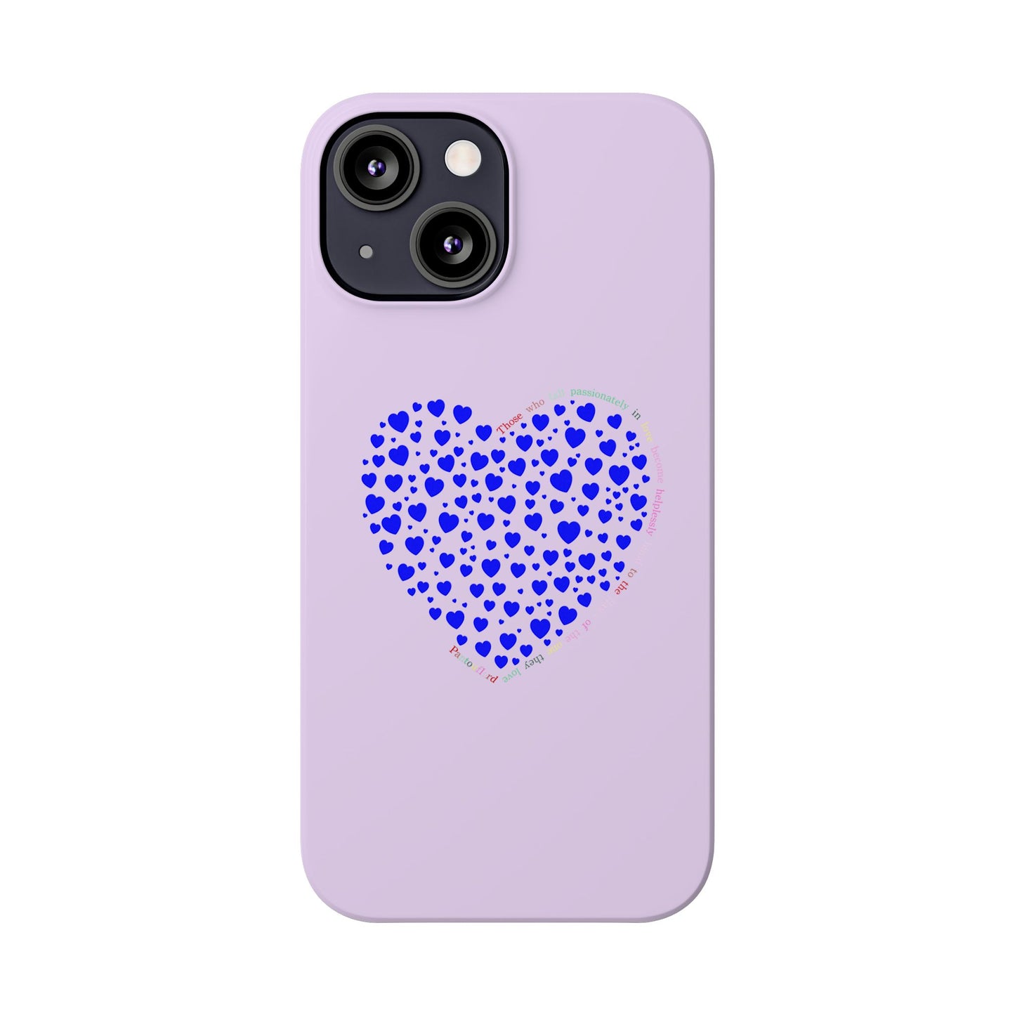 Funda delgada para iPhone Blue Heart