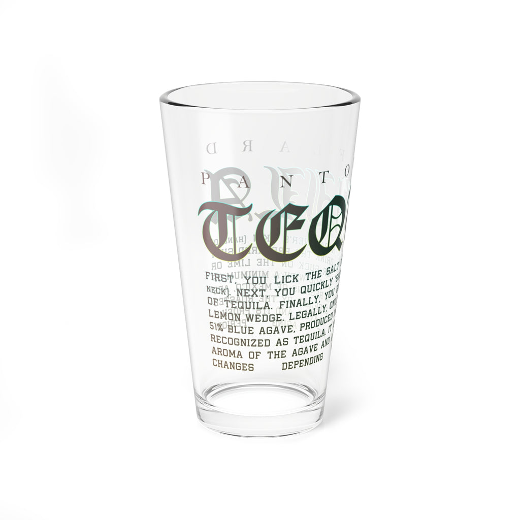 Clear Pantouflard Tequila Typography Solid Glass Mixer