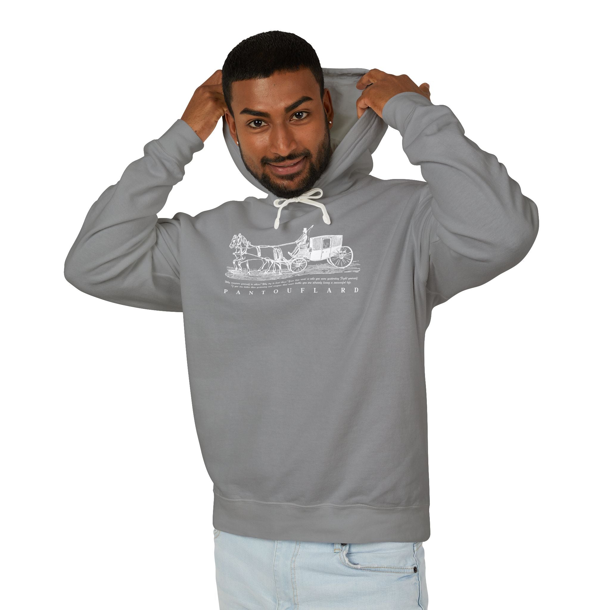 Old Money Equestrian Heritage Hoodie - The Timeless Carriage II (Lightweight 100% Cotton)