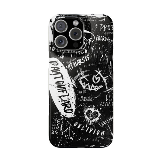 Artistic Slim iPhone Cases - Unique Gift for Artists, Stylish Mobile Accessories, Cool Phone Cover, Trendy Tech Gift, Modern Design Cases